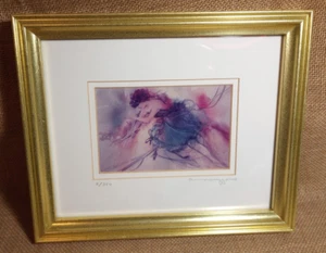 Al Narizzano signierter Kunstdruck nummeriert 2/350 Damen Aquarell Gemälde gerahmt - Bild 1 von 20