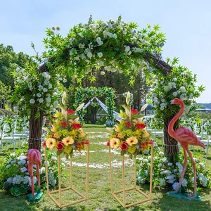 Metal Column Stand Floor Wedding Guiding Stand Wedding Artificial Flower Road - Picture 1 of 13