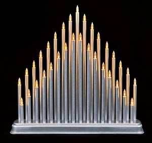 Candle Bridge Christmas Decorations 33 Warm White LED Candles Silver LV082083 - Picture 1 of 4