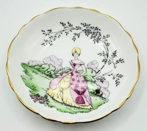 Vintage Royal Chelsea English Bone China Mi-Lady Sweet Female Purple Yellow Gold - Picture 1 of 4