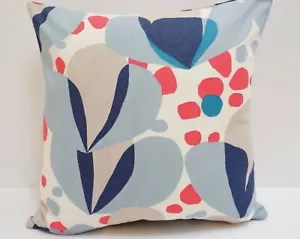 VillaNova Makela Alva Fjord Blue & Pink 16" Double Sided Cushion Cover - Picture 1 of 5