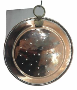 Piatto in rame forato con fori da arredamento casa taverna rustico diametro 20 - Picture 1 of 2