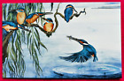 Künstler-Postkarte_Eisvögel Kingfisher Alcedo atthis_The Lost Spells_9,7x15,3