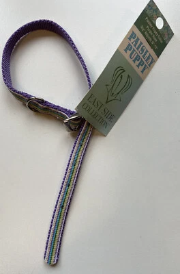 East Side Collection Paisley Cachorro Perro Collar Púrpura Neblina 3/8" W 8"-12" Largo Nuevo Foto 1 de 4