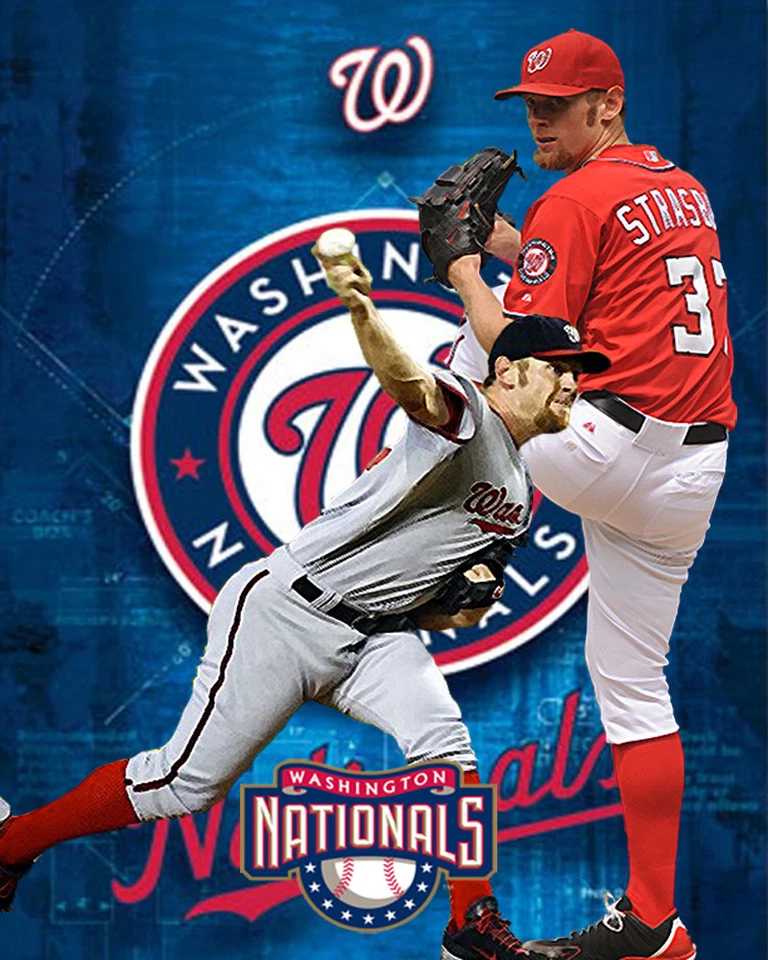 Washington Nationals  Lithograph print of  Stephen Strasburg - Image 1 of 1