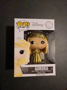 Aurora #78 Maleficent Hot Topic Gold Metallic dress Funko Pop DAMAGED BOX - Picture 1 of 3