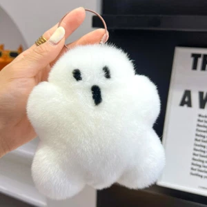 Real Rabbit Fur Monster Bag Charm Pompom Keyring Kids Toy Car Phone Pendant Gift - Picture 1 of 4