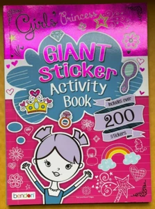 Girls' Princess Giant Sticker Activity Book w/200 Stickers - New - Foto 1 di 1