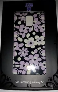 NEW Anna Sui Samsung Galaxy S5 Case Black / Purple / White Floral, CO8905U - Picture 1 of 5