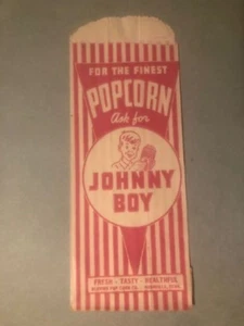 Vintage Johnny Boy Popcorn Tasche - Blevins Pop Corn Co. - Nashville TN - KOSTENLOSER Versand - Bild 1 von 3