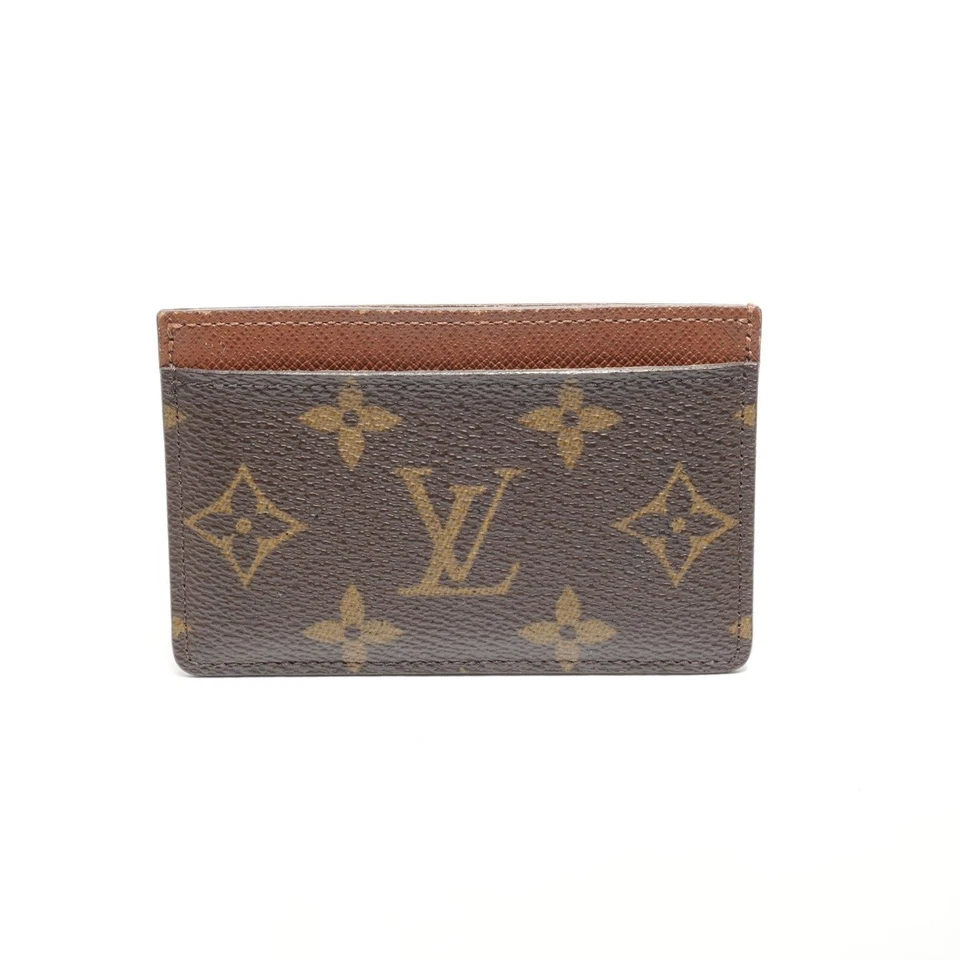 Louis Vuitton 2004 Monograma Porte Carte Simple Tarjetero Estuche Marrón WS24486 Foto 1 de 4