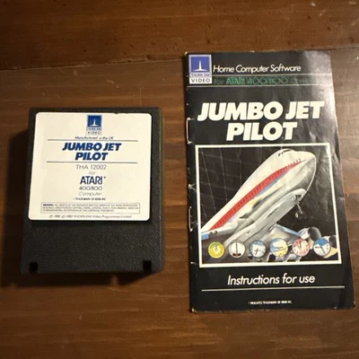 Vintage 1982 Atari 400/800 Jumbo Jet Pilot THA 12002 Video Game Plus Manual - Image 1 of 4