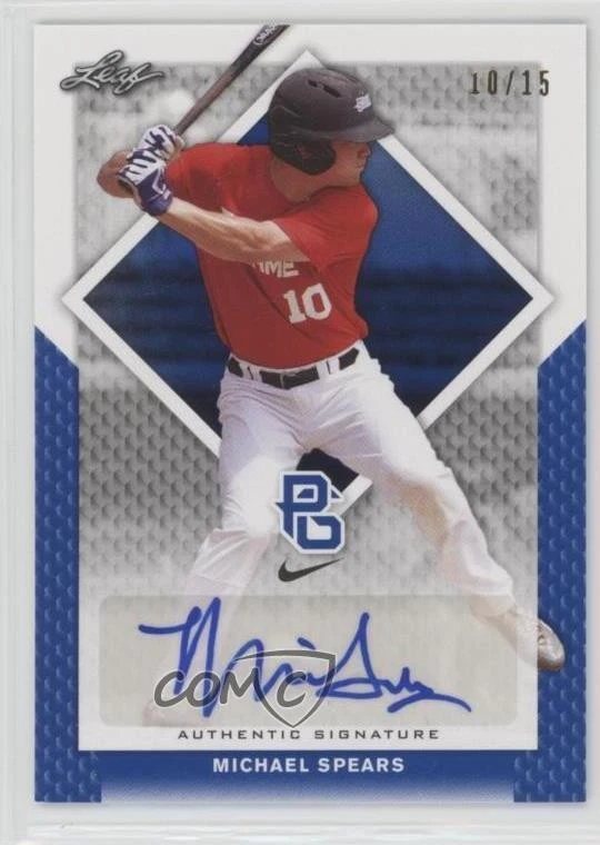 2016 Leaf Perfect Game National Showcase Blue /15 Michael Spears #BA-084 Auto - Image 1 of 2