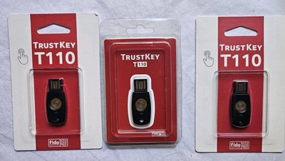 3 PACK FIDO Security Key TrustKey T110 FIDO2 U2F Two Factor Authentication USB - Image 1 of 4