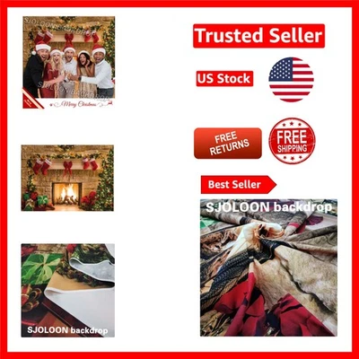 10x8FT Customizable Christmas Backdrop for Photo Studio & Festive Events - Image 1 of 4