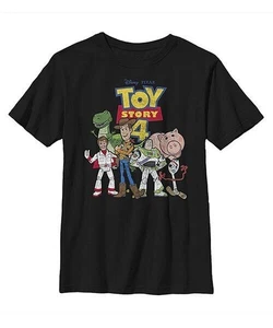 Pixar Toy Story 4 Black Toy Crew Logo Tee- YXS - Picture 1 of 1