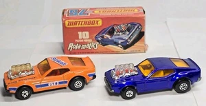 Matchbox Lesney Rolamatics Ford Mustang Piston Popper No 10 1973 Sunkist W Box - Picture 1 of 18