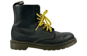 Dr. Martins 1460 Virginia Leather Black Combat Boot Boys 4 US M. - Picture 1 of 7