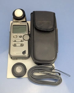 SEKONIC MODEL L-358 FLASH MASTER MISURATORE LUCE + CUSTODIA - Foto 1 di 5