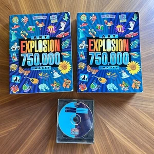 Art Explosion 75,000 Images Vol 1&2 w/Discs, Disc Case and 2 Catalogs - Picture 1 of 10