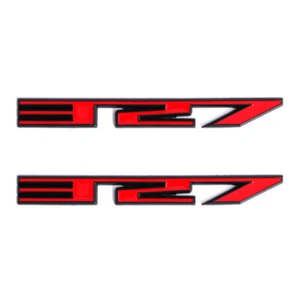 2Pcs Black Red 327 Emblem Car Body Fender Door Rear Trunk Badge Universal - Picture 1 of 1
