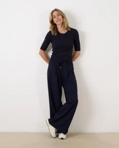 CLOSED Faris Wide Leg Pull On Pant Trouser Dark Night SSENSE XL NWT $330 - Picture 1 of 13