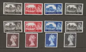 GB (4005) QE11 CASTILLOS 1963 Y 1967 MÁQUINA 1969 H/Vs 3 CONJUNTOS U/M/M - Imagen 1 de 1