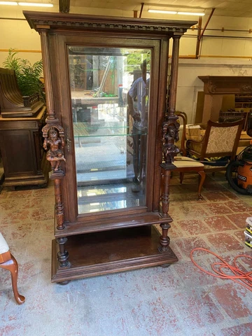 FRENCH WALNUT CIRCA 1880 JOKER CHINA CABINET- JS14 Cover