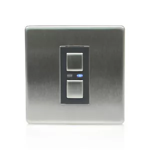 Lightwave LW450 SS Connect Series 1-Gang 2-Way Dimmer Switch Stainless Steel - Picture 1 of 7