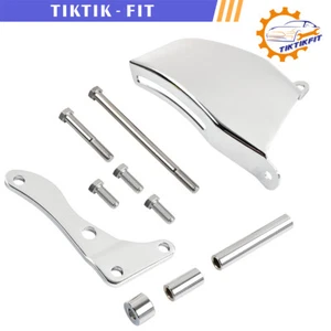 Chrome Steel Alternator Bracket For 1969-1975 SBC Chevy 350 400 Long Water Pump - Picture 1 of 6