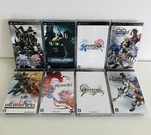 PSP Kingdom Hearts Dissidia Final Fantasy FF Type-0 & Crisis Core set of 8 games - Picture 1 of 24