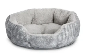 Vibrant Life Cuddler Pet Bed- 19" Small White Snowflake Bed Cushion 4 Dog/Cat🐾❄ - Picture 1 of 8