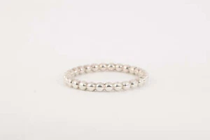 Pandora 925 Silver Beaded Ring Size 6 (1.82g.) - Picture 1 of 2