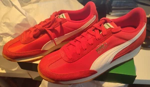 Puma Easy Rider Vintage Red White Trainers Sneakers 70s 80s BNIB Suede & Fabric - Picture 1 of 22