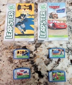 Leapster LeapPad Game Cartridges Batman, Lightening McQueen, Ratatouille Backyar - Picture 1 of 6