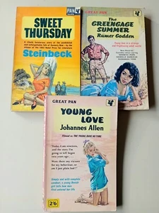 Vintage 3 x Great PAN Paperback Romance Erotic Fiction Books 50s /60s - Picture 1 of 1