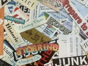 Words & phrases 100 for junk journal, vision board, collage smash book free ship - Picture 1 of 11
