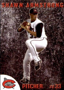 2012 Carolina Mudcats Team Issue #3 Shawn Armstrong New Bern North Carolina Card