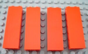 LEGO Lot of 4 Red 1x2x5 Basic Building Wall Bricks