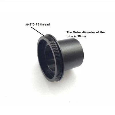 M42 to 30mm to 23.2mm Microscope Adapter Camera Eyepiece Tube w/ C-mount Thread - Image 1 of 4