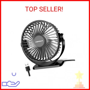TriPole Small Desk Fan USB Powered Portable Fan 3 Speeds Strong Airflow Mini Fan - Picture 1 of 2