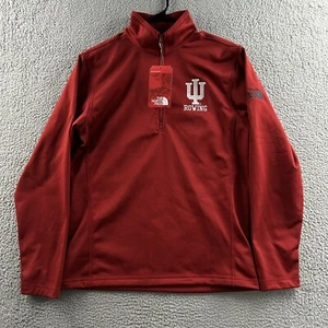 Indiana University Mens Sweatshirt Red Size Small The North Face 1/4 Zip Rowing - Picture 1 of 15