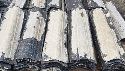 Curved Ceiling Tin Salvaged from Church in D.C.  25" x 7" GA9617 188 in Stock - Image 1 of 4
