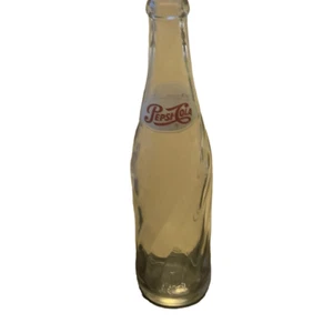 Vintage Pepsi Cola Swirl Glass Empty Bottle - Clear Soda Pop 12Oz - Picture 1 of 11