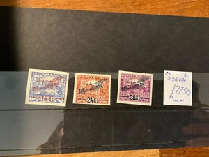 CZECHOSLOVAKIA stamps 1920 AIRMAIL SET sg 215-217 MH MINT-161 - Imagen 1 de 8