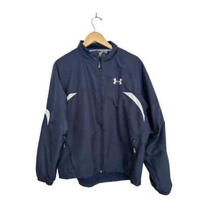 Under Armour Men's Fleece Lined Jacket Full Zip Front Blue Size Medium - Picture 1 of 12