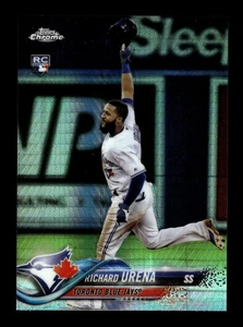 2018 Topps Chrome Prism Refractor Richard Urena #43 RC Toronto Blue Jays - Imagen 1 de 2