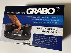 GRABO Nemo Elektrischer Vakuum Saugnapfheber 375 Pfund Kapazität Brandneu Versiegelt - Bild 1 von 7