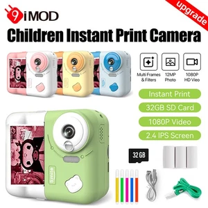 9IMOD Kids Instant Print Camera Video 1080P Bluetooth Printing 10X Zoom Camera - Picture 1 of 31