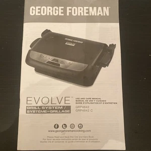 George Foreman Grill Instruction Manual Model GRP4842 Vintage - Picture 1 of 8